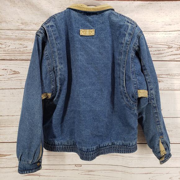 North West Blue Heavy Denim Men's Full Zip/ Snap Jacket Size XL - Picture 12 of 14
